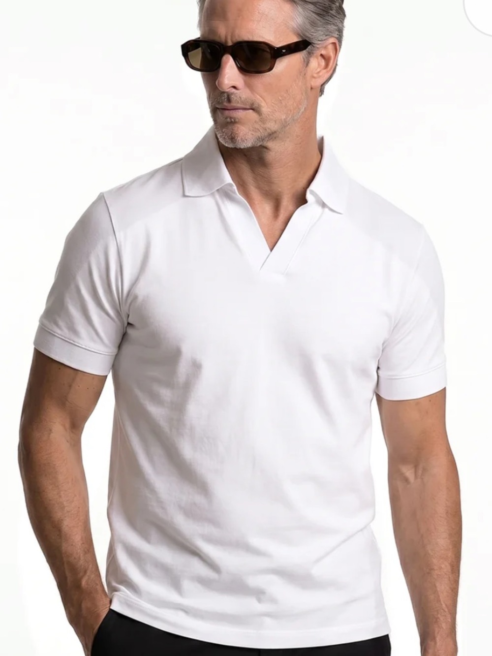 New CO THIRTY SIX White Short Sleeve Men's Polo-Style Shirt Size XL
